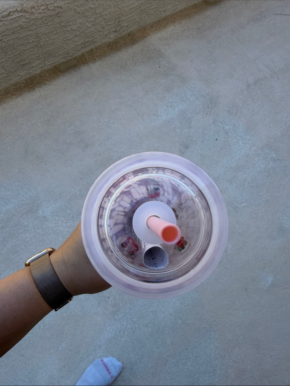 Starbucks Pink Strawberry Confetti Double-Wall Tumbler with Straw - Picture 2 of 2